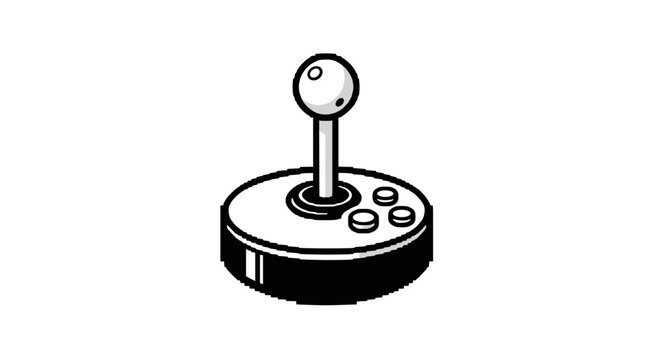 Retro arcade game joystick controller.