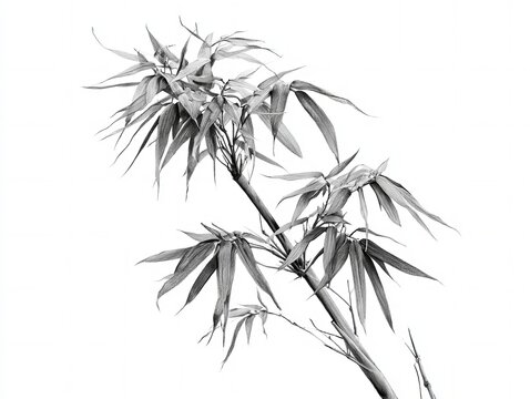 bamboo - detailed pencil sketch