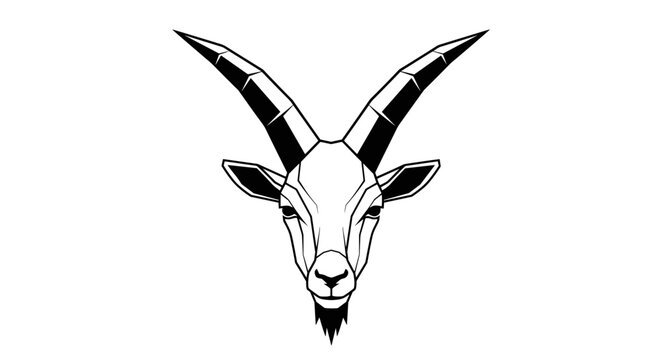 Detailed illustration of a goat head.