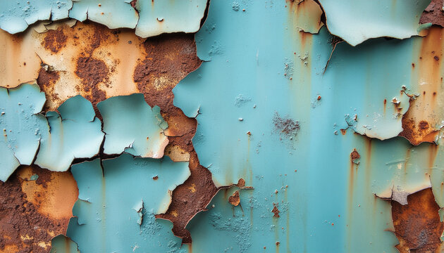 Weathered metal texture with flaking paint