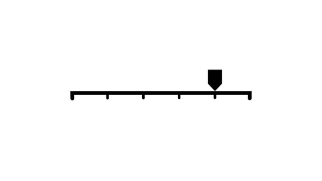 Animated Timeline Infographic Icon. Simple Infographic Timeline Icon Animation.