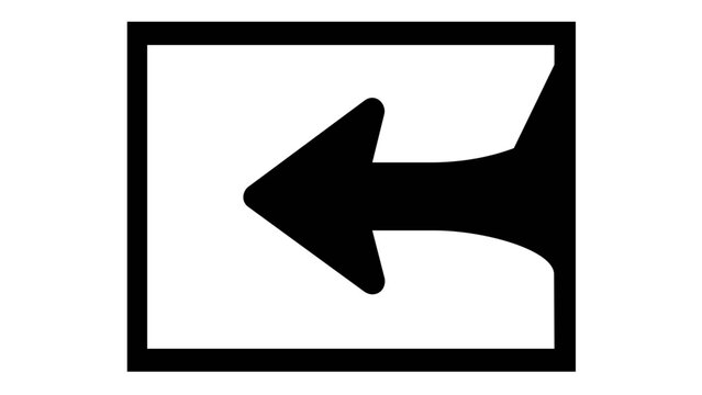 Product return package box vector icon with curved arrow, minimalist e-commerce shipping illustration for digital retail services, logistics management, and online shopping customer support.