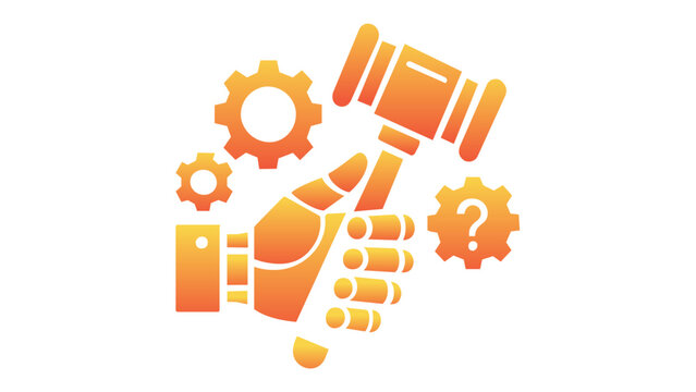 Innovative technology vector illustration featuring a futuristic robot head silhouette with integrated digital circuit patterns representing modern software systems and advanced computing data.