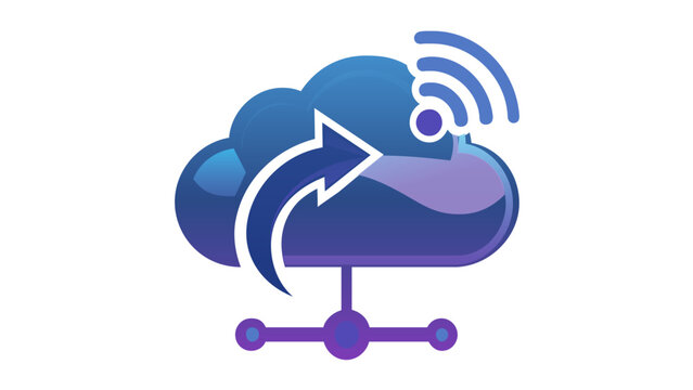Sleek and vivid cloud computing vector icon illustration featuring an editable stroke for technology and digital innovation projects with a clean minimalist design for data storage and network