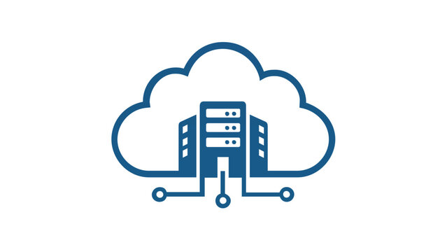 Sleek and vivid cloud computing vector icon illustration for technology and digital innovation projects featuring a clean flat design for data storage network connection and internet service
