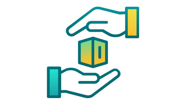 Automated smart contract execution process vector icon illustration, depicting secure digital agreements, blockchain ledger verification, and innovative fintech solutions for global business.