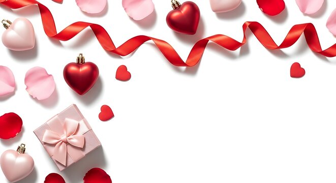 Valentines Day romantic gift background decoration.