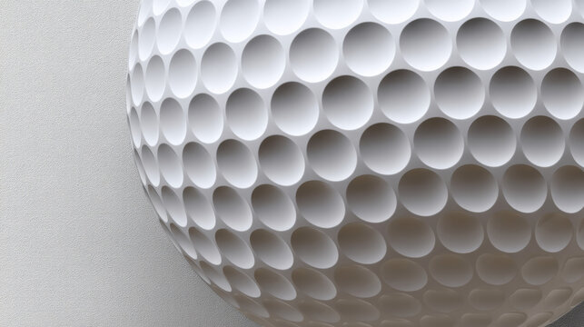 Golf ball texture pattern sphere white surface closeup geometric abstract 3D render modern minimal seamless