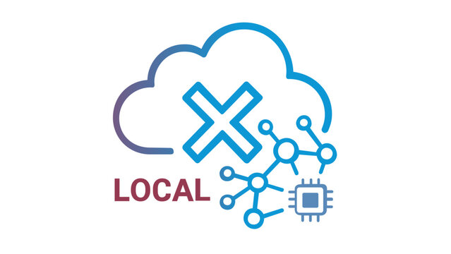Secure cloud computing protection vector icon illustration with an editable stroke padlock symbol for digital data safety, network security, and encrypted virtual storage infrastructure.