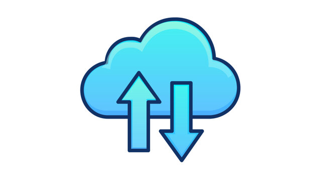 High-tech virtual server graphic with integrated circuit traces for scalable data management and smart network infrastructure, professional stroke-adjustable digital processing element.