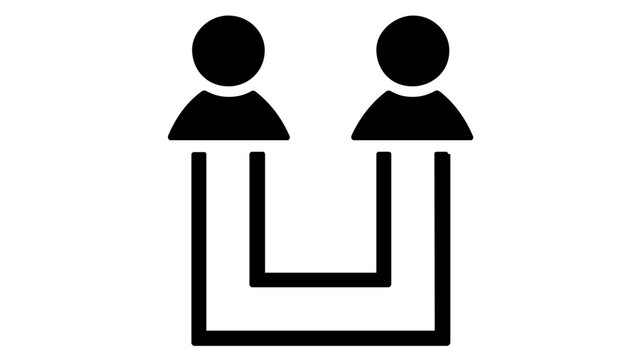 Professional talent acquisition vector icon showing a magnet attracting user profiles for recruitment and human resources marketing illustration isolated on a white background graphic.