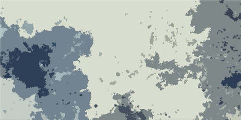 Abstract camouflage texture background, military pattern vector in blue and grey tones, distressed paint splatter effect for urban streetwear design © Zìyóu