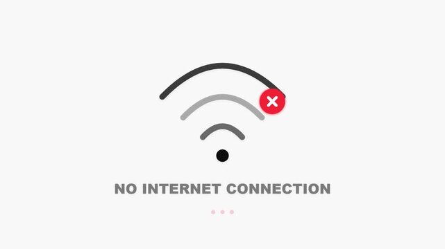 No internet connection wifi signal icon with error cross