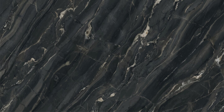 Elegant Black Marble. A close-up showcases a luxurious black marble surface, its intricate veining creating a sense of depth and sophistication.