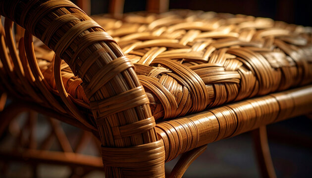 Woven chair close up