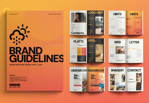 A4 Brand Guideline Brochure Template