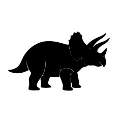 Fototapeta premium Triceratops Silhouette – Flat Vector Plotter Cut File