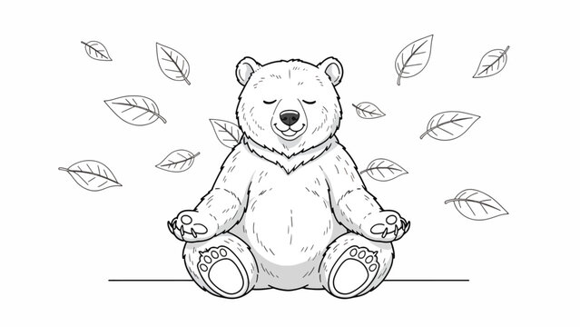 A cute polar bear sitting down.