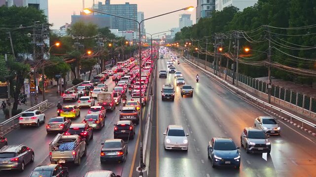 Traffic conditions in Bangkok