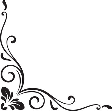 ornament corner decorative flourish for invitation and frame