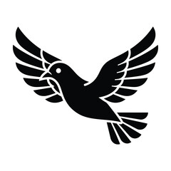 Fototapeta premium flying bird silhouette icon symbol