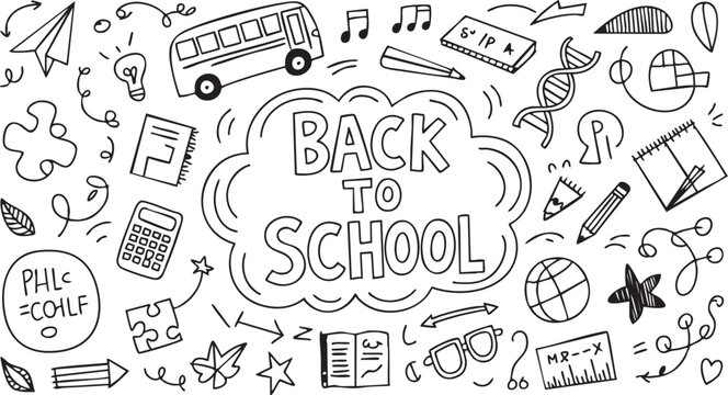 school vector back to school illustration with stationery