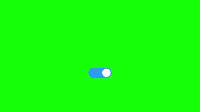 Toggle Switch On Animation Slide In Out Effect Green Screen Chroma Key