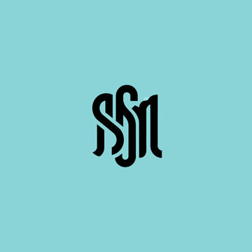 Elegant Monogram Logo Design Featuring Intertwined Letters SSM.