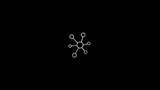 White color circle arrow refresh icon and 10 min timer icon animation on black background. Circular arrow timer icon 10 Min animation. 10 Minutes Time Loop Motion Design
