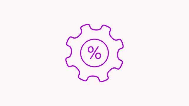 White color circle arrow refresh icon and 10 min timer icon animation on black background. Circular arrow timer icon 10 Min animation. 10 Minutes Time Loop Motion Design
