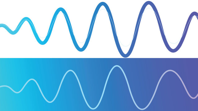 Abstract wave background collection. Smooth gradient flowing line graphics. Modern digital motion concept. Minimal futuristic design template.