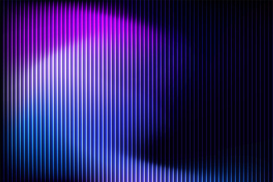 Abstract purple neon gradient background with glowing vertical lines, futuristic digital light texture, vibrant cyber wave pattern, modern luminous wallpaper design for technology, innovation