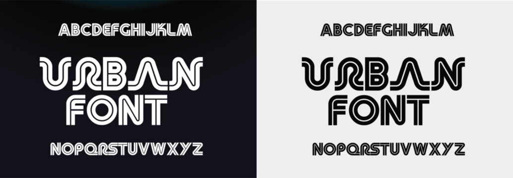 Sport Modern Italic Alphabet Font logo. Typography abstract urban style fonts for technology, digital, movie logos design. vector illustration