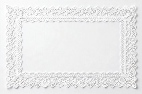 White lace decorative frame