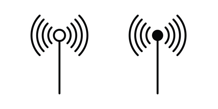 Antenna icon vector design concept in black color