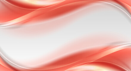 Naklejka premium Luxury red abstract wave background with glossy gradient curves and smooth modern light effects.