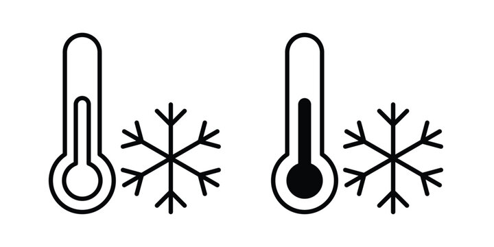 Cold icon vector design concept in black color