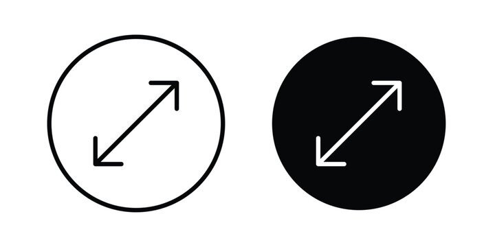Diameter icon vector design concept in black color