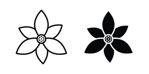 Obraz premium Magnolia icon vector design concept in black color