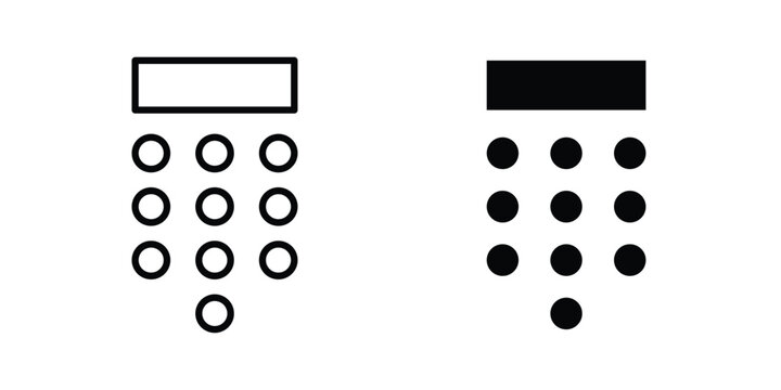 Pin code icon vector design concept in black color