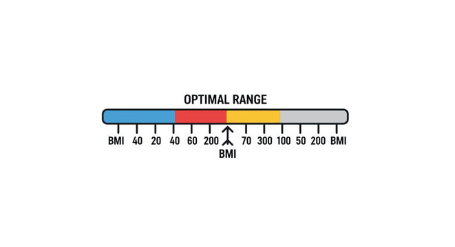 BMI Optimal Range Health Chart Indicator Meter