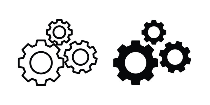 Production icon vector design concept in black color