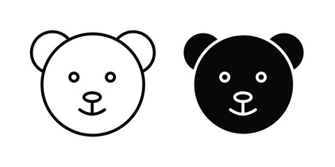 Teddy bear icon vector design concept in black color © Franklin