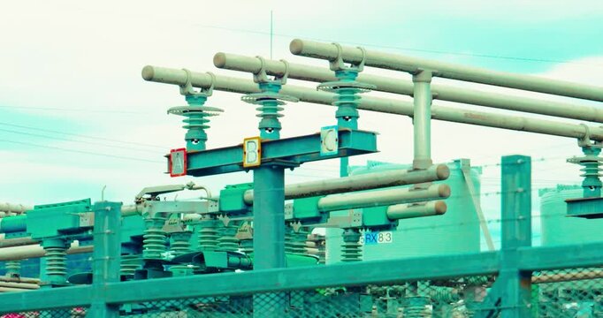 High voltage electrical substation power grid phase distribution