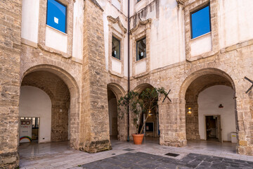 Fototapeta premium The Taranto City university building view at old city in Italy