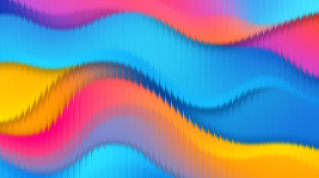 Abstract wavy background with colorful gradient waves for web design and social media