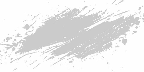 Obraz premium Minimalist gray paint splatter and artistic brush strokes on a clean white background. A modern, distressed texture perfect for industrial aesthetics, creative branding, and subtle digital backdrops.