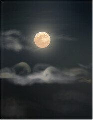 Obraz premium Full moon background