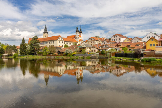 Spectacular Historic Architecture of Telc in Czech Republic, Colorful Renaissance Old Town and UNESCO World Heritage Site, One of Europe&rsquo;s Most Beautiful and Best Preserved Travel Destinations