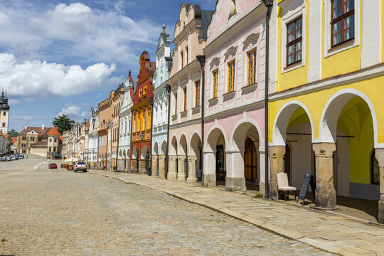Spectacular Historic Architecture of Telc in Czech Republic, Colorful Renaissance Old Town and UNESCO World Heritage Site, One of Europe&rsquo;s Most Beautiful and Best Preserved Travel Destinations